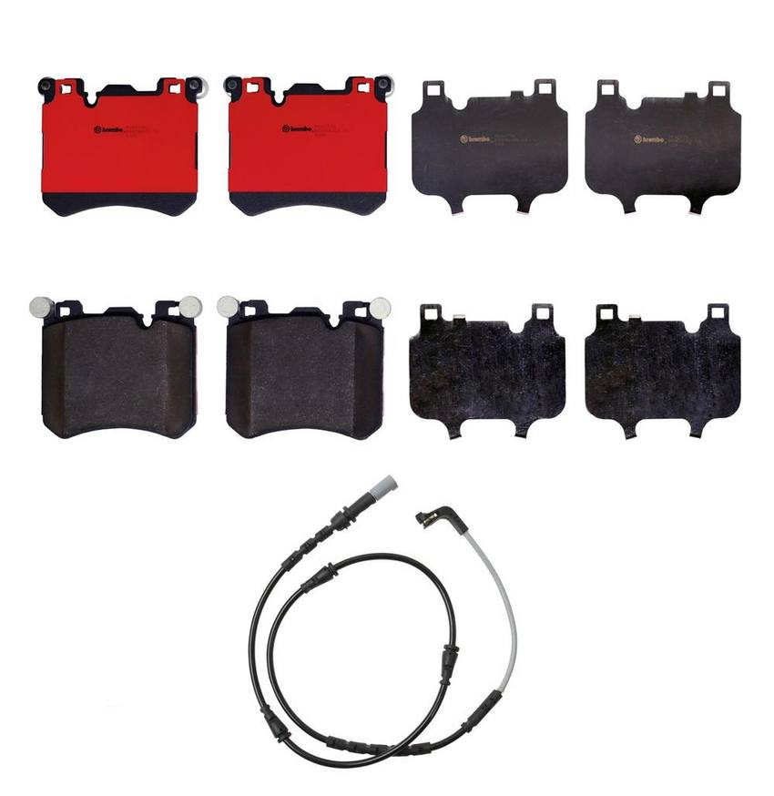 Brembo BMW Brakes Kit - Pads Front (Ceramic) (with Sensor) 34356789080 - Brembo 2904909KIT